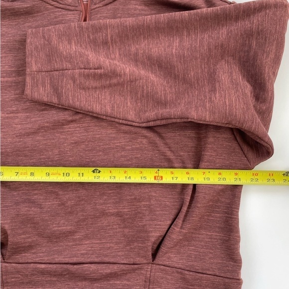 Athleta Altitude Polartec Half Zip Sweatshirt Mahogany Heather Size Large EUC - Picture 10 of 11